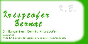 krisztofer bernat business card