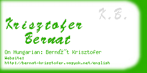 krisztofer bernat business card